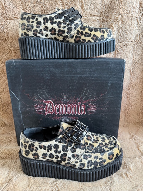 Demonia Shoes - Demonia Leopard Print Platform Creepers - 7 Worn Once!